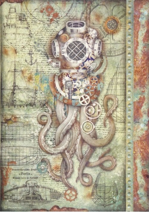 Rice Paper - Sea World octopus - DFSA4435_Stamperia