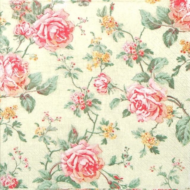 Lunch Napkins (20) - English Style Roses