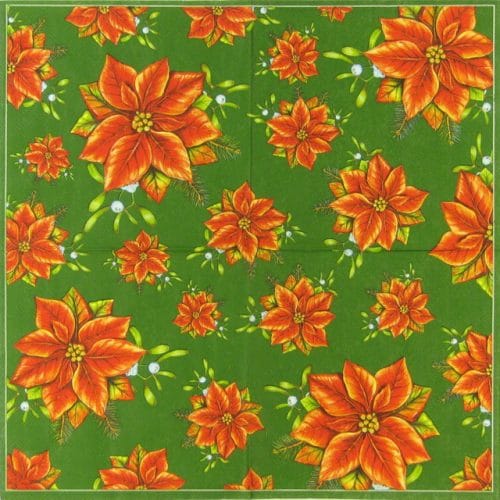 Paper Napkin - Poinsettia_Daisy_sdgw000302