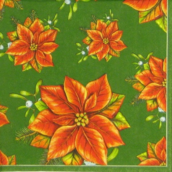 Paper Napkin - Poinsettia_Daisy_sdgw000302