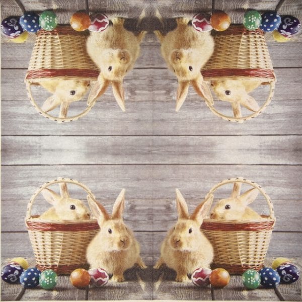 Paper Napkin -  Easter on Wood