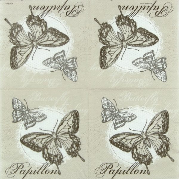Lunch Napkin (20) - Butterfly Feeling sand