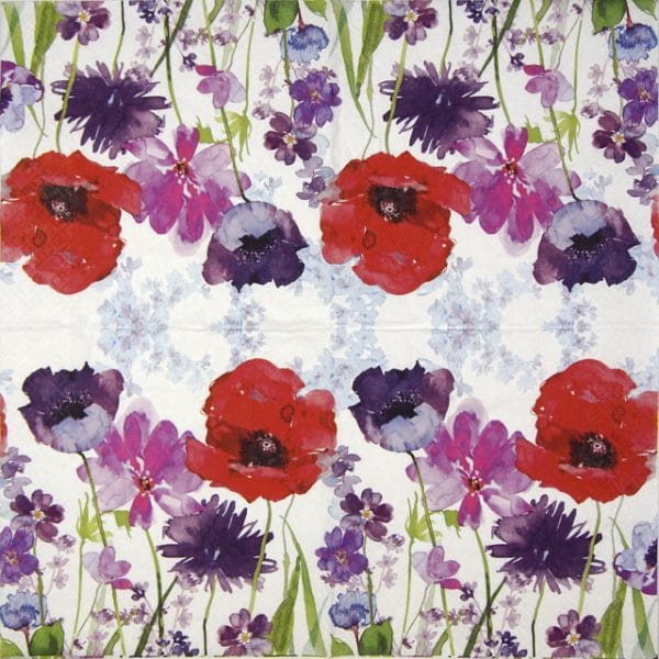 Cocktail Napkins (20) - Meadow of flowers