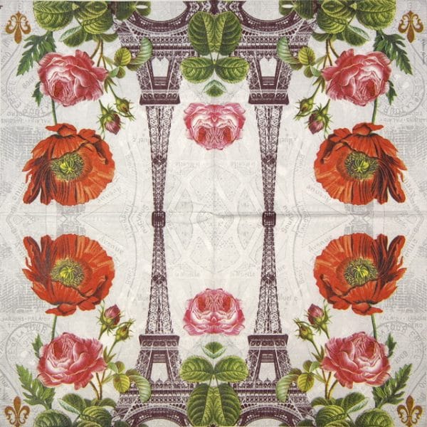 Paper Napkin - Adriana Sanmartin: La Tour Eiffel