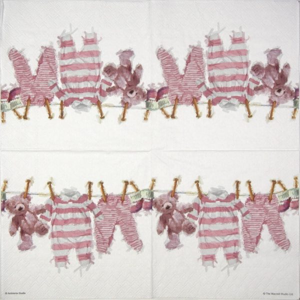 Cocktail Napkin - Baby Girl Clothes Rose - Image 2