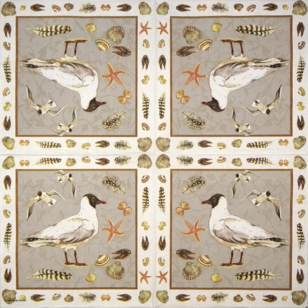 Cocktail Napkin - Black headed seagull sand - Image 2