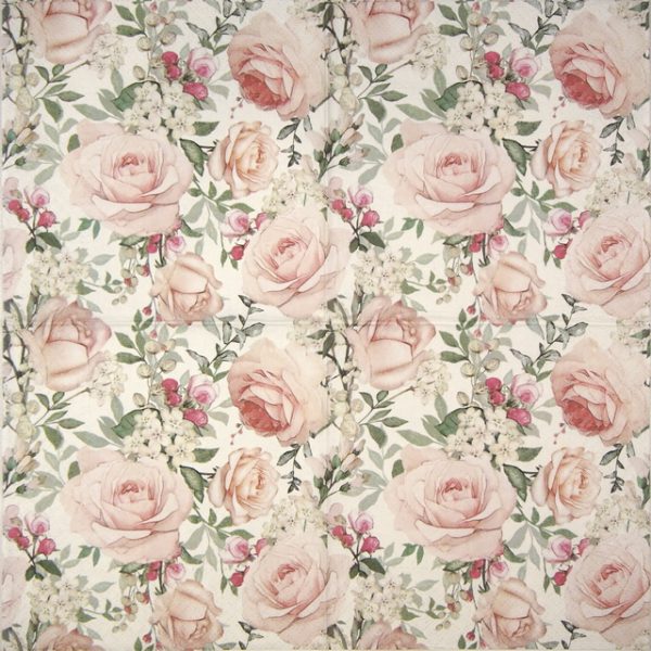 Cocktail Napkin - Gorgeous Roses - Image 2