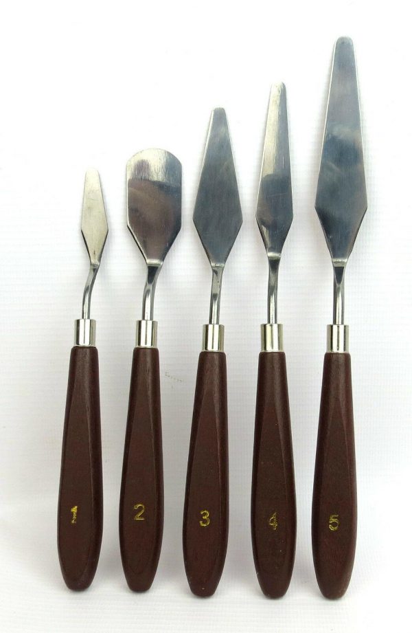 5pcs Professional Steel Artist Oil Painting Palette Knife Spatula For Art Paint