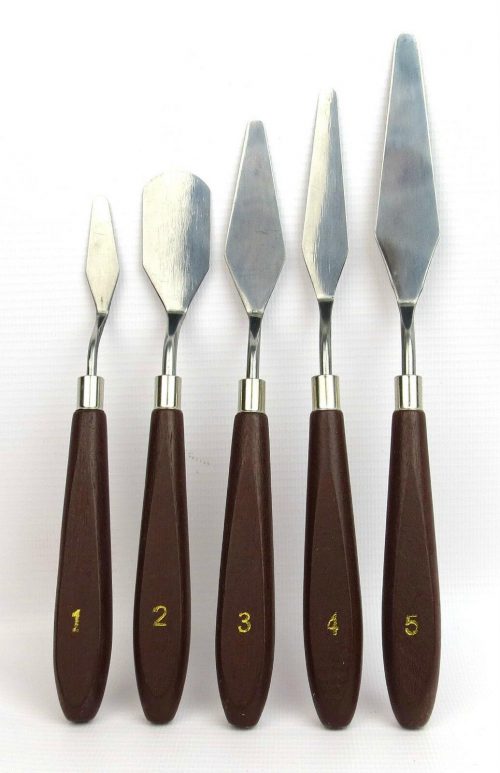 5pcs Professional Steel Artist Oil Painting Palette Knife Spatula For Art Paint