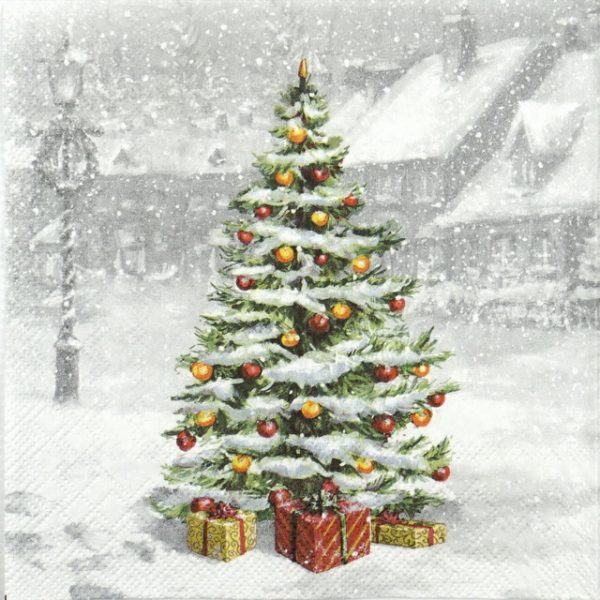 Paper Napkin - Tree on Square