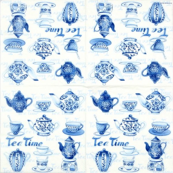 Paper Napkin - Tea moments blue