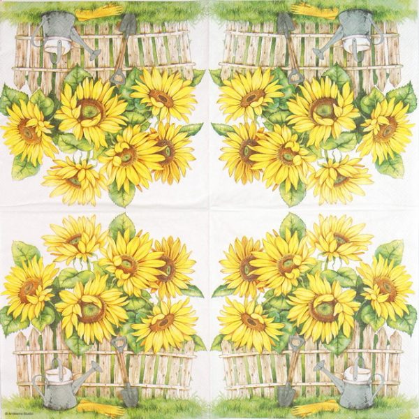 Paper Napkin - Garden Of Sunflowers - Image 2