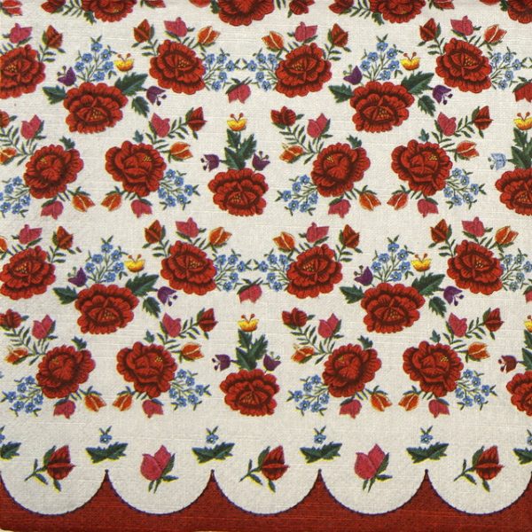 Paper Napkin - Poppies Embroidery Pattern