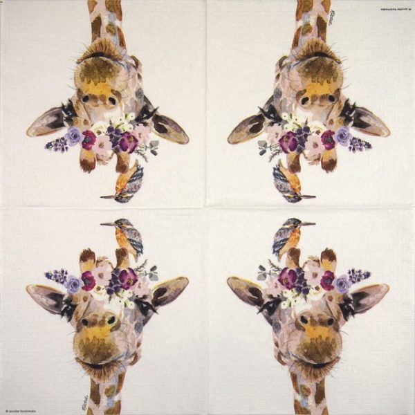 Paper Napkins - Jennifer Redstreake: Pretty Giraffe (20 pieces)