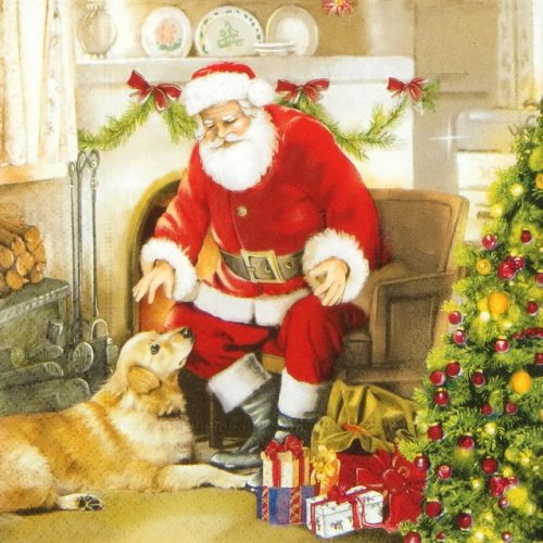 Paper Napkin - Welcome Father Santa
