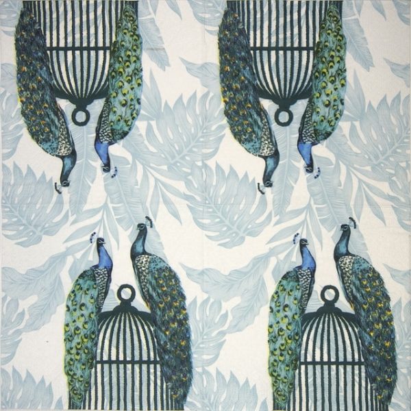 Paper Napkin - Peacocks - Image 2