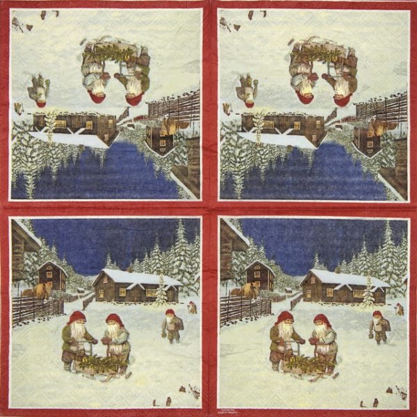 Paper Napkin - Dwarf in the Snow - Image 2