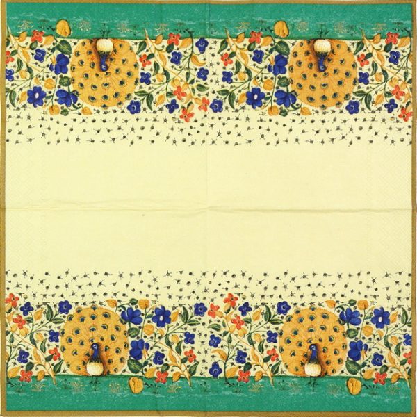 Paper Napkin - Peacock Ornaments - Image 2