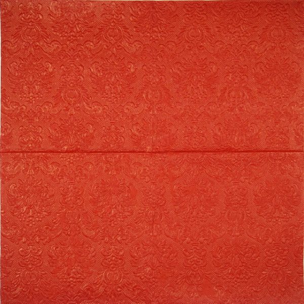 Paper Napkin - Embossed Elegance Red - Image 2