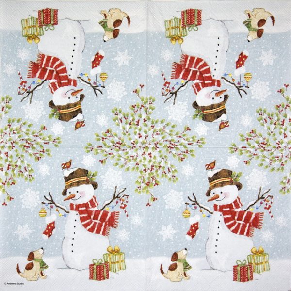 Paper Napkin - Snowman Meet Friends - Image 2