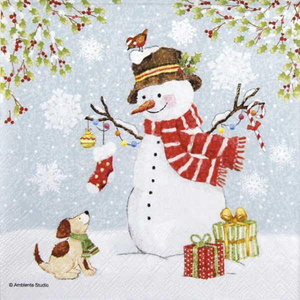 Lunch Napkins (20) - Snowman Meet Friends