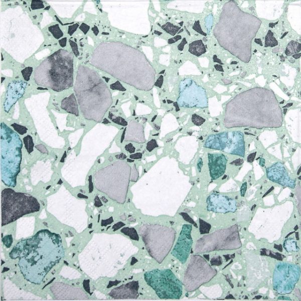 Paper Napkin - Terrazzo petrol