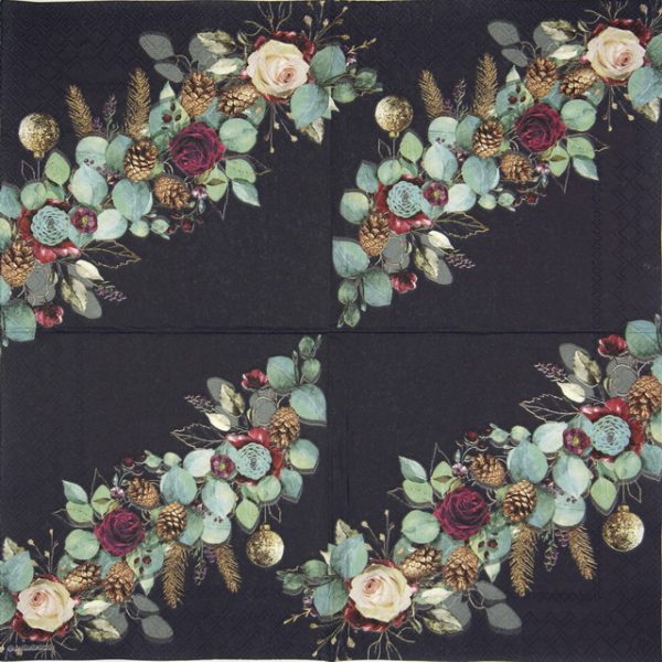 Paper Napkin - Eucalyptus Black