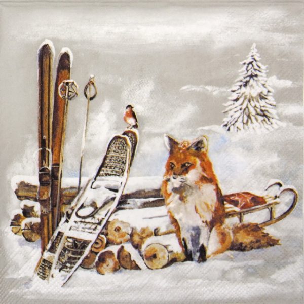 Cocktail Napkin - Fox And Bird