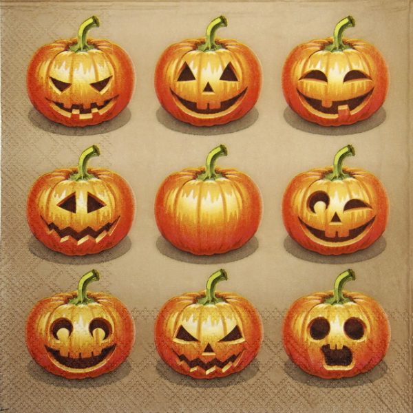 Paper Napkin -  Halloween Pumpkins