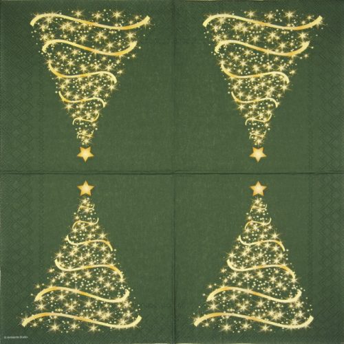 Paper Napkin - Shining Tree green