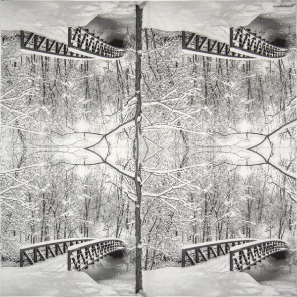 Paper Napkin Snowy Bridge Ambiente 33314785
