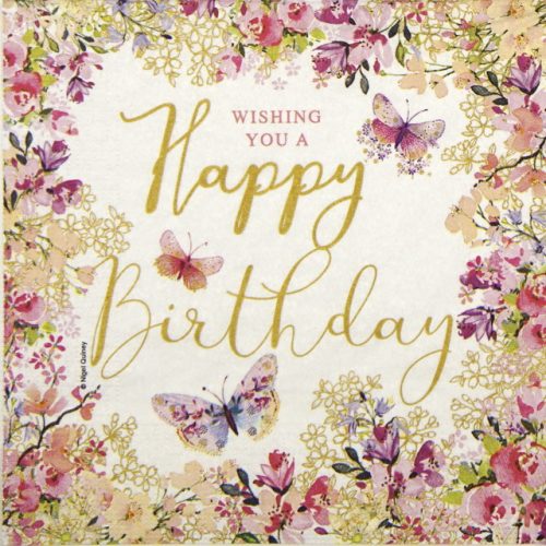 Paper Napkin - Happy Birthday Wishes