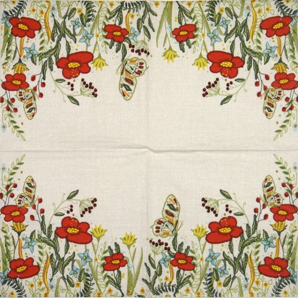 Lunch Napkins (20) - Poppies - Image 2
