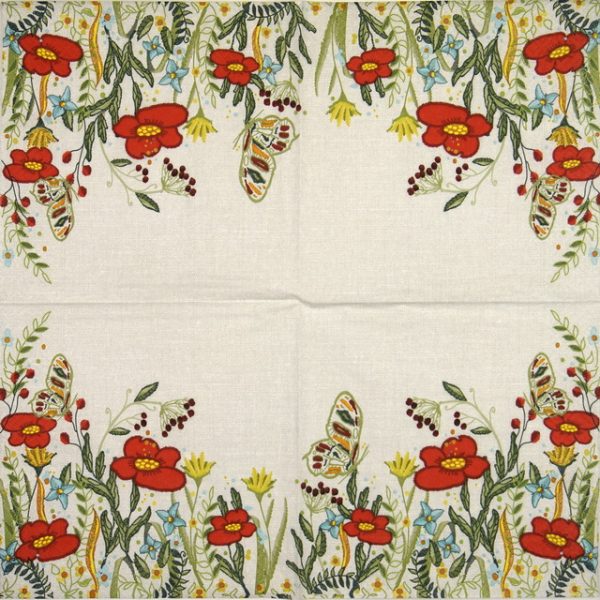 Lunch Napkins (20) - Poppies