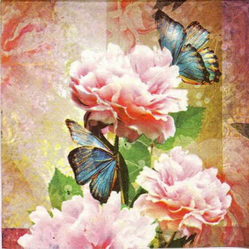 Lunch Napkins (20) Blue Butterfly Napkin Shop