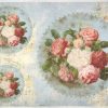 Rice Paper - Roses on blue 32x45cm
