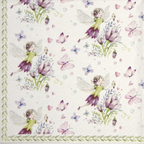 Paper Napkin - Elfes avec Papillons