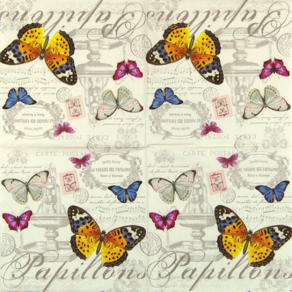 Paper Napkin - Papillons - Image 2