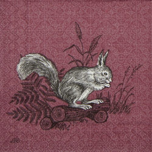 Cocktail Napkin - Forest Friends Squirrel