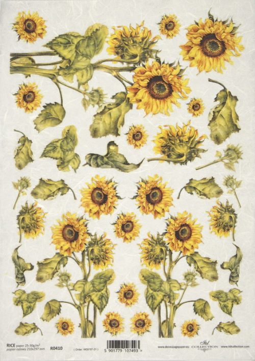 Rice Paper -  Spring Sunflower