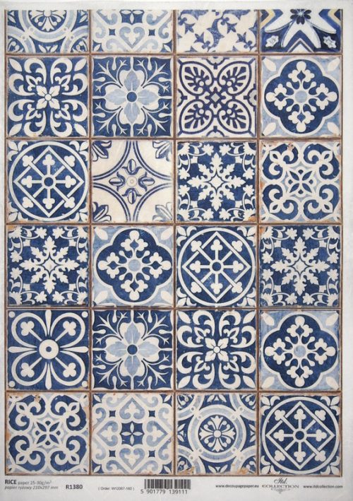 Rice Paper - Blue Tiles