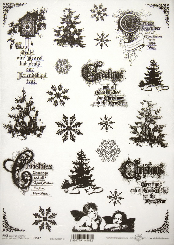 Rice Paper - Christmas Calligraphy - R1517_ITD