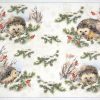 Rice Paper - Winter Forest  with Hedgehog