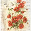 Rice Paper -  Poppies Card