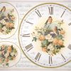 Rice Paper - Clock with birds