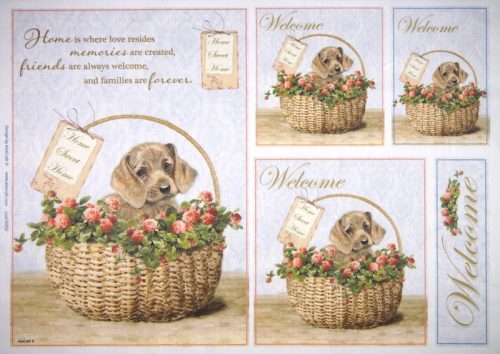 Rice Paper - Welcome Dog 32x45cm