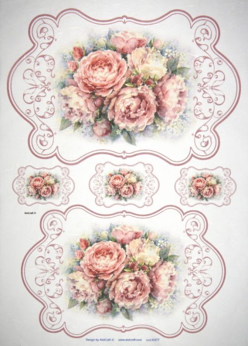 Rice Paper - Roses in frames