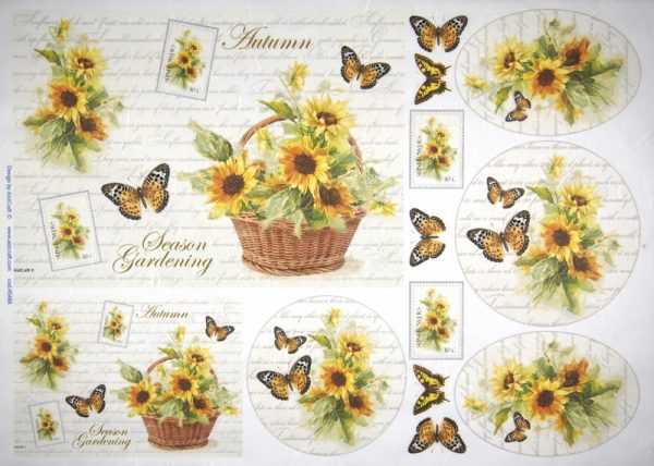 Rice Paper - Sunflowers 32x45cm