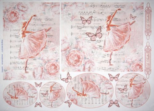Rice Paper - Ballet Dancer Pink 32x45cm