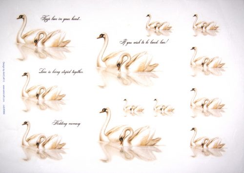 Rice Paper -  Swans 32x45cm
